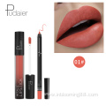 Custom Logo Waterproof Matte Lipstick Lip Liner Set